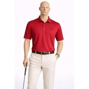 Pebble Beach Men’s Golf Polo Shirt Size XXL Red Blue Dry-Luxe Performance Short